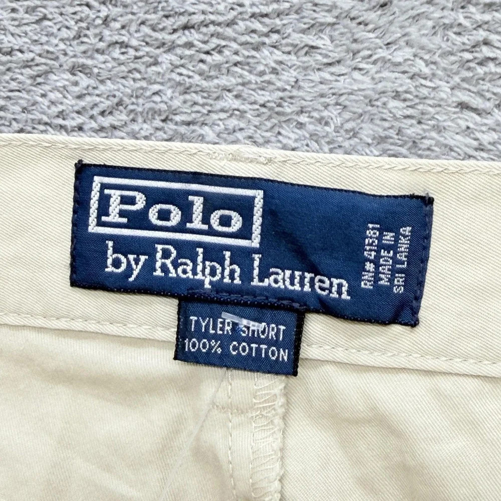 Polo Ralph Lauren Shorts Mens 38 Beige Chino Tyler Short Cotton